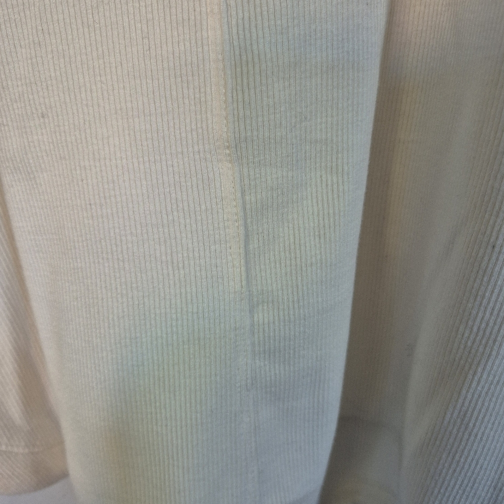 Athleta Presence Ribbed Sweater Deep V Back In Ivory Small - Picture 4 of 8